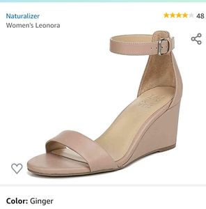 Naturalizer Leonora Nude Wedge Sandals